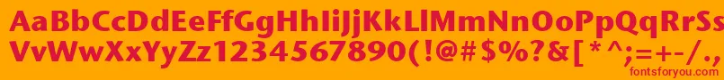 StoneSansItcBold Font – Red Fonts on Orange Background
