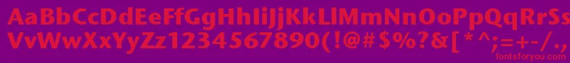 StoneSansItcBold Font – Red Fonts on Purple Background