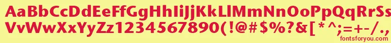 StoneSansItcBold Font – Red Fonts on Yellow Background