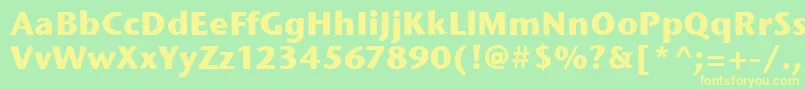StoneSansItcBold Font – Yellow Fonts on Green Background