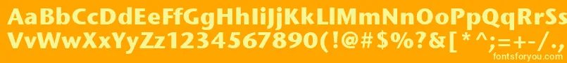 StoneSansItcBold Font – Yellow Fonts on Orange Background