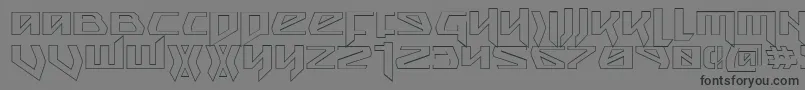 SnubfighterOutline Font – Black Fonts on Gray Background