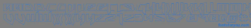 SnubfighterOutline Font – Blue Fonts on Gray Background
