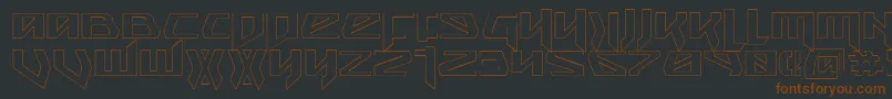 Police SnubfighterOutline – polices brunes sur fond noir