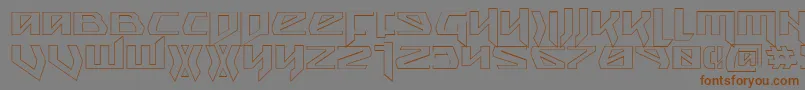 fuente SnubfighterOutline – Fuentes Marrones Sobre Fondo Gris