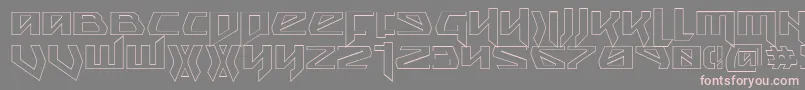 Police SnubfighterOutline – polices roses sur fond gris
