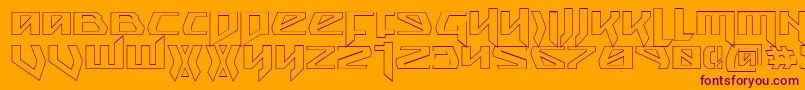 SnubfighterOutline Font – Purple Fonts on Orange Background