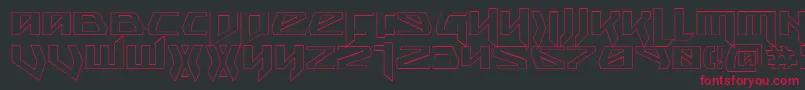 SnubfighterOutline Font – Red Fonts on Black Background