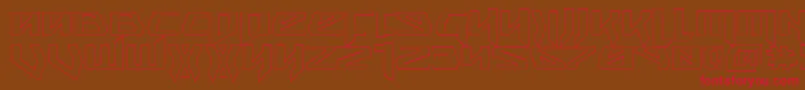 SnubfighterOutline Font – Red Fonts on Brown Background