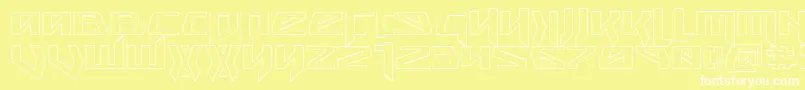 SnubfighterOutline Font – White Fonts on Yellow Background