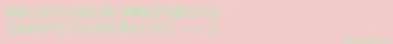 LightweightSerif Font – Green Fonts on Pink Background