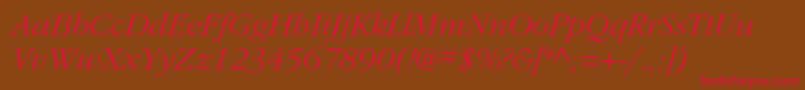 ItcgaramondstdLtita Font – Red Fonts on Brown Background