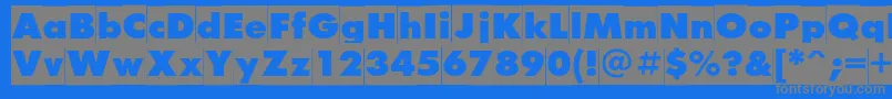 Futurafuturiscameoextraboldc Font – Gray Fonts on Blue Background