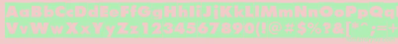 Futurafuturiscameoextraboldc Font – Green Fonts on Pink Background