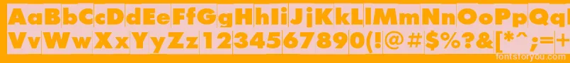 Futurafuturiscameoextraboldc Font – Pink Fonts on Orange Background