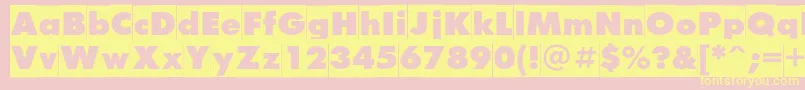 Futurafuturiscameoextraboldc Font – Yellow Fonts on Pink Background