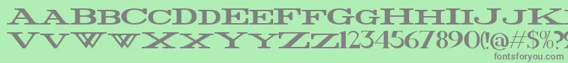 FatWide-Schriftart – Graue Schriften auf grünem Hintergrund