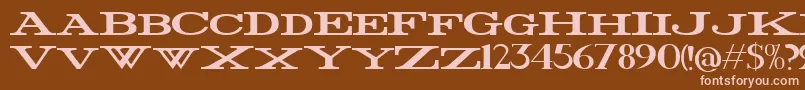 FatWide Font – Pink Fonts on Brown Background