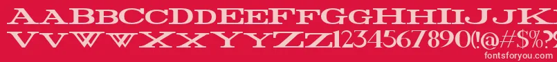 FatWide Font – Pink Fonts on Red Background