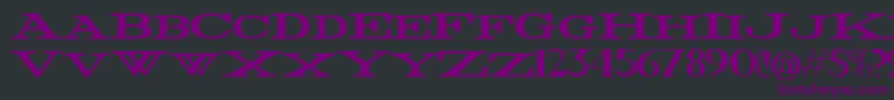 FatWide Font – Purple Fonts on Black Background