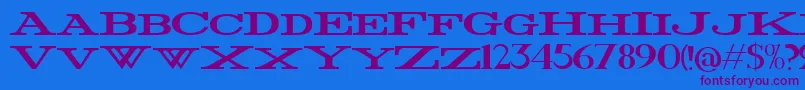 FatWide Font – Purple Fonts on Blue Background