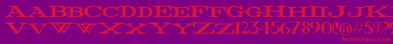 FatWide Font – Red Fonts on Purple Background
