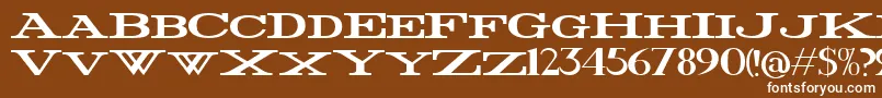 FatWide Font – White Fonts on Brown Background