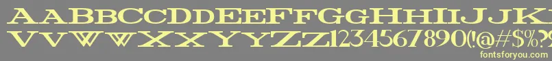 Шрифт FatWide – жёлтые шрифты на сером фоне