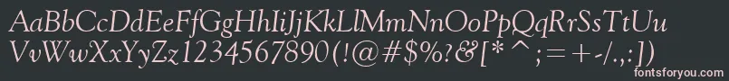 Vaniel2Italic Font – Pink Fonts on Black Background