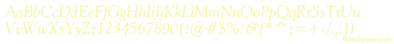 Vaniel2Italic-fontti – keltaiset fontit