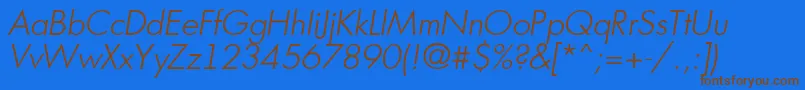 Futuri8 Font – Brown Fonts on Blue Background
