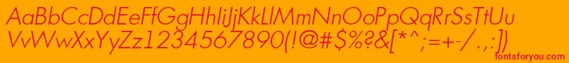 Futuri8 Font – Red Fonts on Orange Background