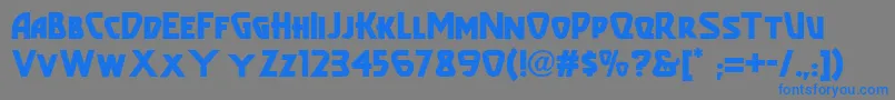 Popular Font – Blue Fonts on Gray Background