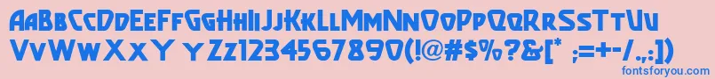Popular Font – Blue Fonts on Pink Background