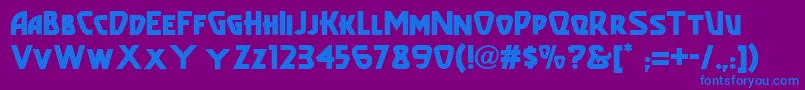 Popular Font – Blue Fonts on Purple Background