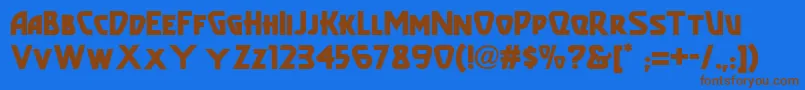 Popular Font – Brown Fonts on Blue Background