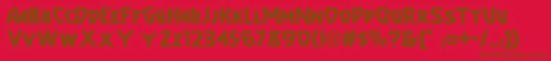 Popular Font – Brown Fonts on Red Background