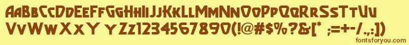 Popular Font – Brown Fonts on Yellow Background
