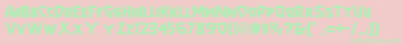Popular Font – Green Fonts on Pink Background