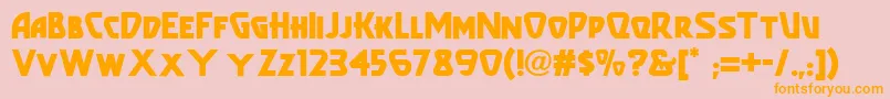Popular Font – Orange Fonts on Pink Background