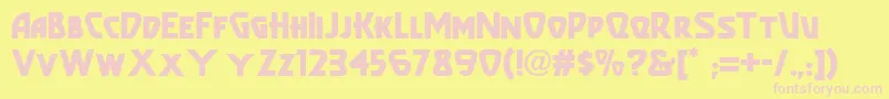 Popular Font – Pink Fonts on Yellow Background