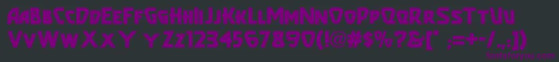 Popular Font – Purple Fonts on Black Background