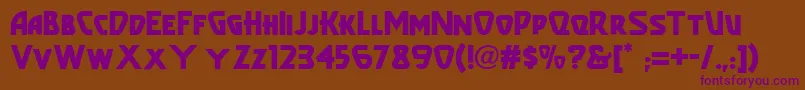 Popular Font – Purple Fonts on Brown Background