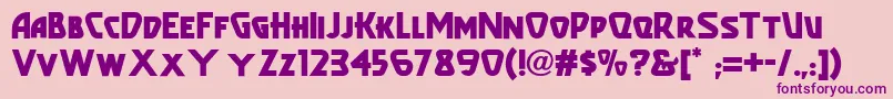 Popular Font – Purple Fonts on Pink Background