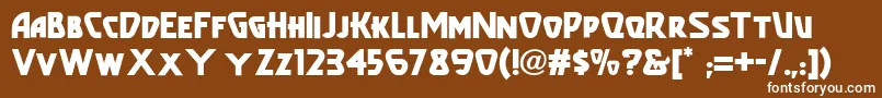 Popular Font – White Fonts on Brown Background