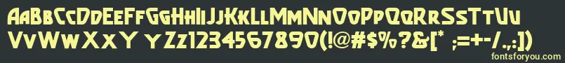 Popular Font – Yellow Fonts on Black Background