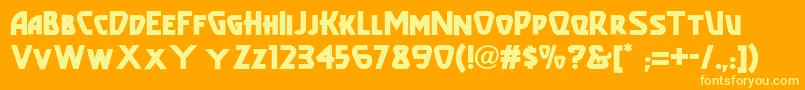 Popular Font – Yellow Fonts on Orange Background