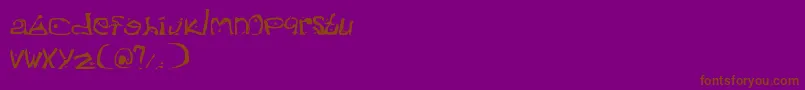 Hateyouall Font – Brown Fonts on Purple Background
