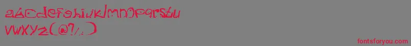 Hateyouall Font – Red Fonts on Gray Background