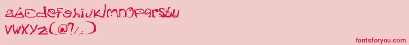 Hateyouall Font – Red Fonts on Pink Background